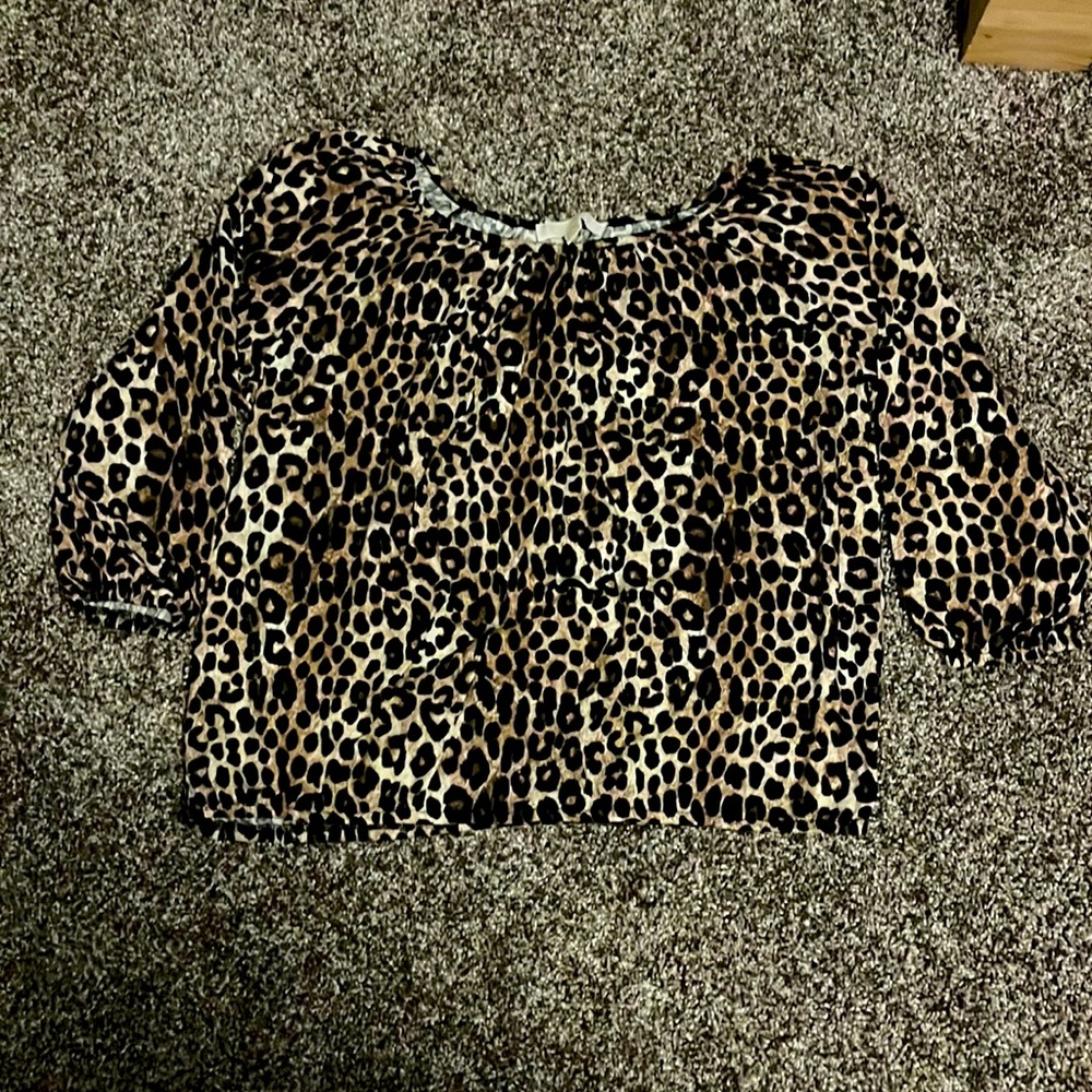 MICHAEL Michal Kors Leopard Print Top